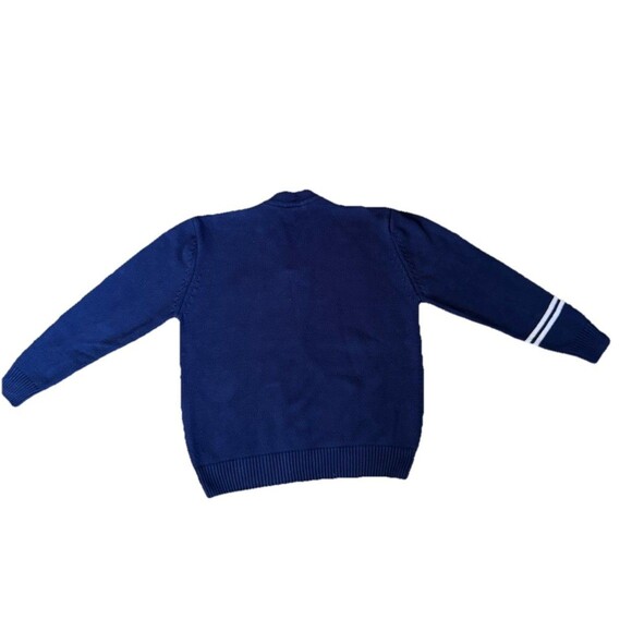 VTG Lacoste LIVE Men’s 7 Navy Blue Knit Sweater Vneck Preppy Crocodile - Picture 5 of 7